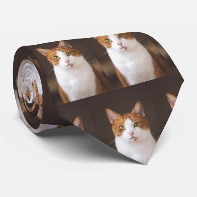 Custom Pet Photo Personalized Neck Tie (Rolled)