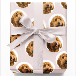Custom Pet Photo | Personalized Pink Wrapping Paper