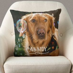 Custom Pet Photo Personalized Throw Pillow