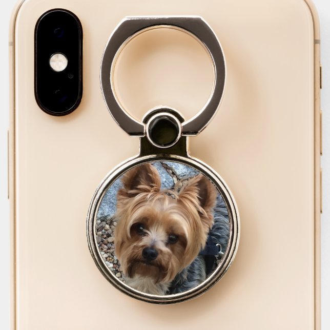 Custom Pet Photo Phone Ring Stand (Close Up)