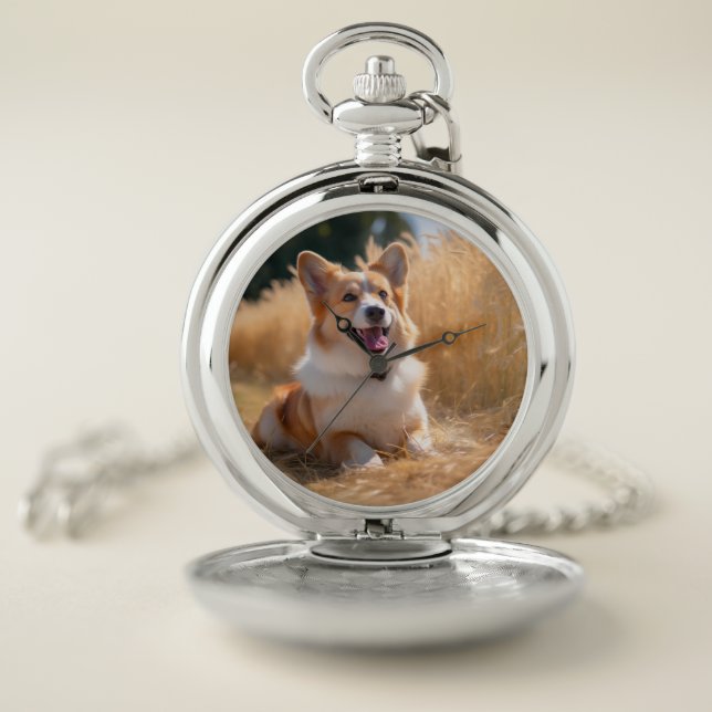 Custom Pet Photo Pocket Watch (Inside)
