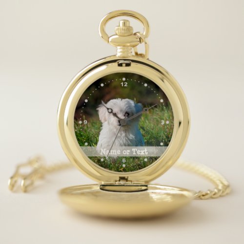 Custom Pet Photo Pocket Watch