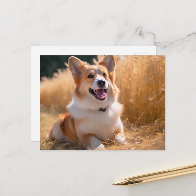 Custom Pet Photo Postcard (Front/Back In Situ)