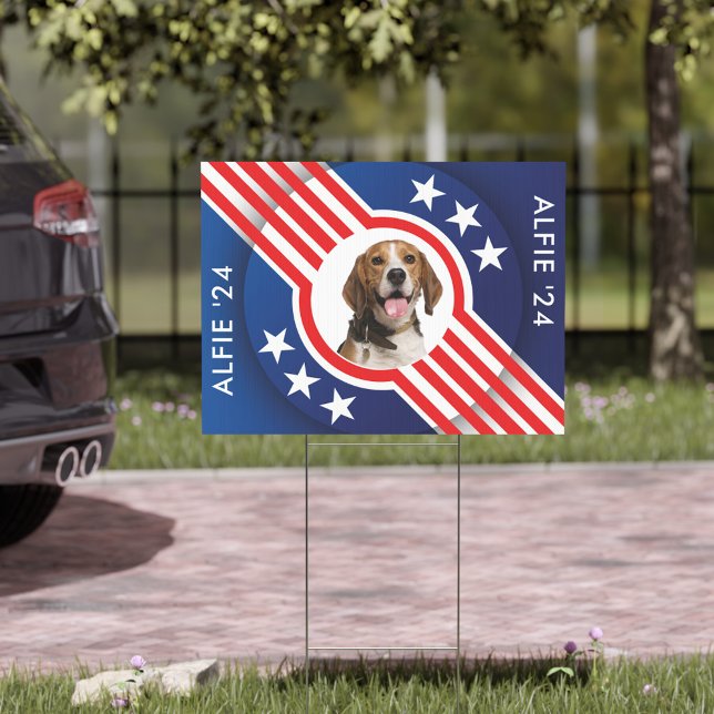 Custom Pet Photo Presidential Election Candidate Sign (Custom Pet Photo Election 2024 Yard Sign)