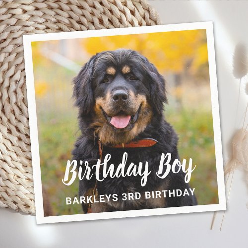 Custom Pet Photo Puppy Dog Birthday Party Napkins