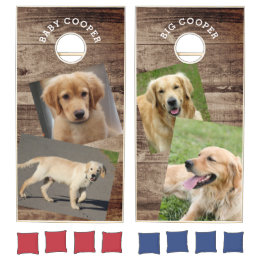 Custom Pet Photo Puppy Dog Name Personalized Cornhole Set