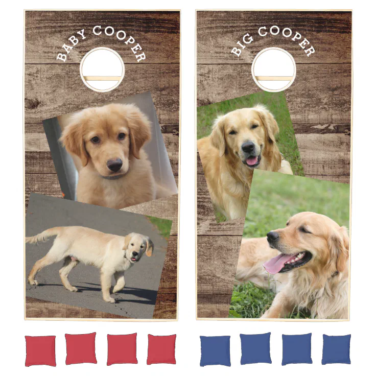 Personalized Pet Portrait Cornhole Bags - Set of 8