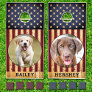Custom Pet Photo Puppy Dog Personalized Patriotic Cornhole Set