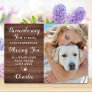 Custom Pet Photo Remembrance Poem Dog Memorial  Plaque