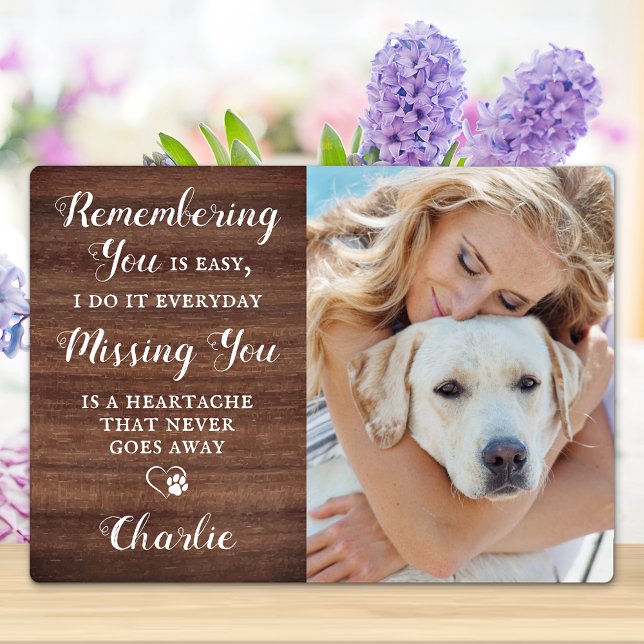 Custom Pet Photo Remembrance Poem Dog Memorial  Plaque (Creator Uploaded)