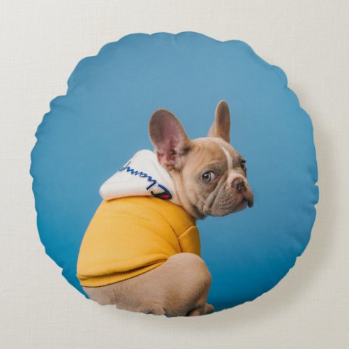 Custom Pet Photo Round Pillow