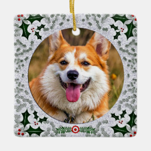 Custom Pet Photo Scottish MacPherson Clan Tartan Ceramic Ornament