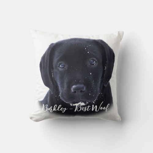 Custom Pet Photo Simple Dog Lover Keepsake Throw Pillow