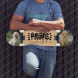 Custom Pet Photo Skateboard<br><div class="desc">Celebrate your furry best friend with this custom photo skateboard deck! Featuring your pet’s adorable pictures and the inspirational phrase “LIVE and enjoy the little things, ” this board is perfect for pet lovers who want to ride in style. Whether you hang it as wall art or take it to...</div>