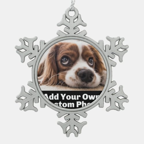 Custom Pet Photo Snowflake Ornament Template