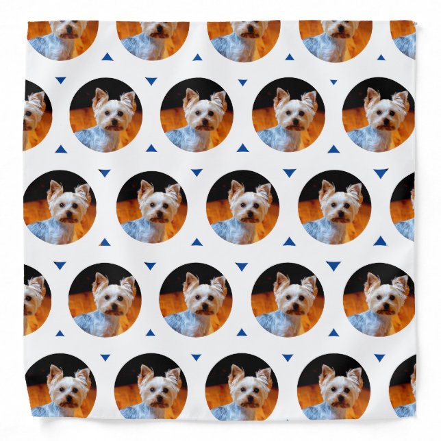 Custom Pet Photo Social Distancing Face Mask Bandana (Front)