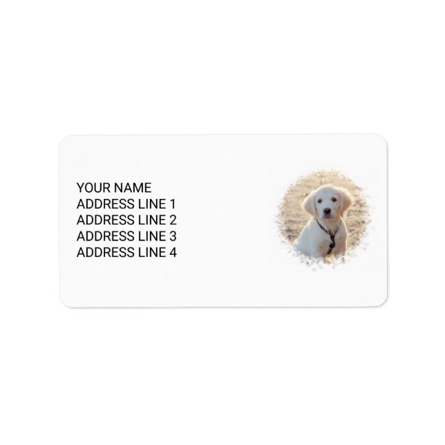 Custom Pet Photo Template With Personalized Text Label (Front)