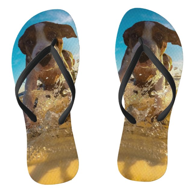 Custom Pet Photo Thongs (Flip Flops) Flip Flops (Footbed)