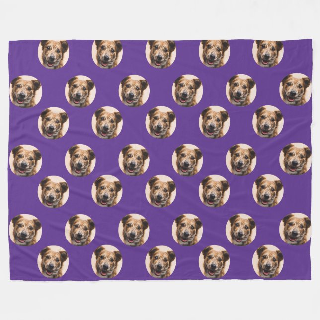 Custom Pet Photo Throw Blanket (Front (Horizontal))
