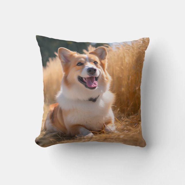 Custom Pet Photo Throw Pillow (Front)