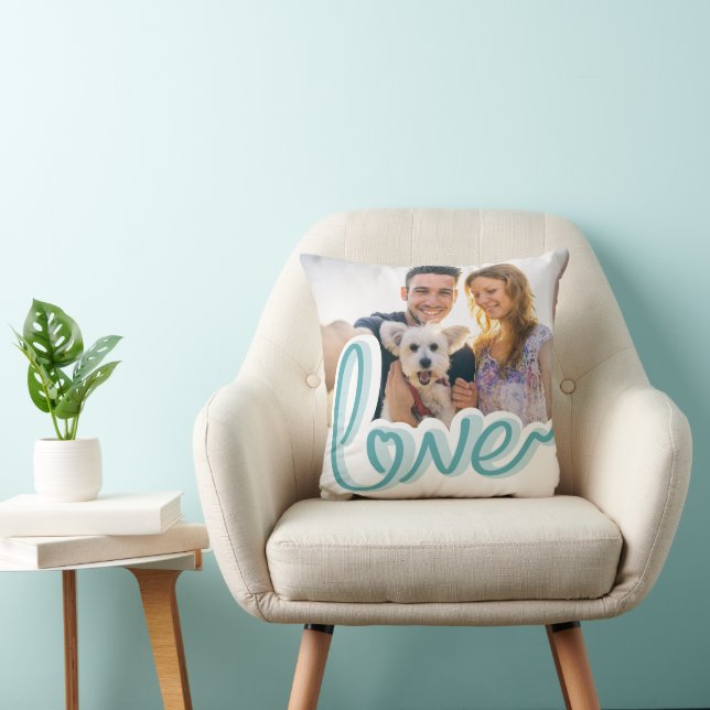 Custom Pet Photo  Throw Pillow (Chair)