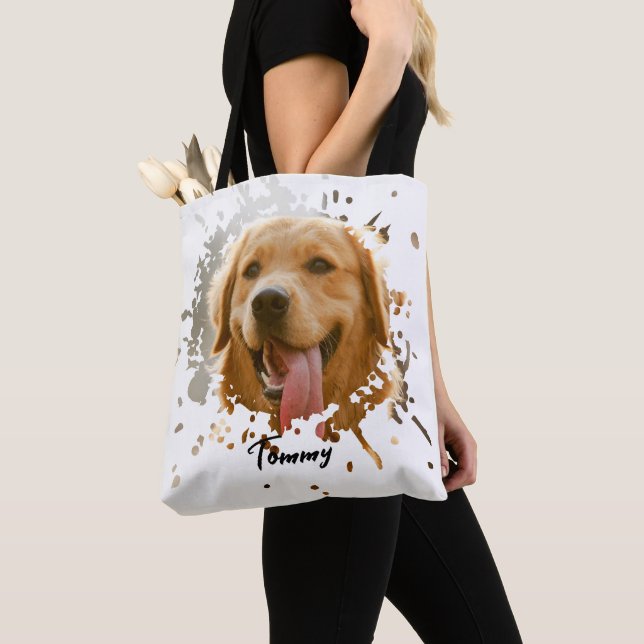 Custom Pet Photo Tote — Personalized Double-Sided  (Close Up)