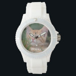 Custom Pet Photo Watch<br><div class="desc">Sweet watch, with custom photo of your favorite pet's picture. Personalize the white text, at the bottom of the face, with your pet's name or to read what you want.</div>