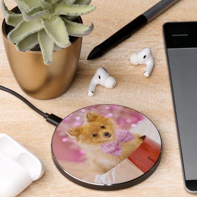 Custom Pet Photo Wireless Charger (Desk 2)