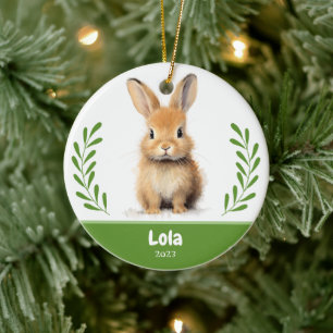 Custom Pet Photo with branch Christmas Ceramic Orn Ceramic Ornament