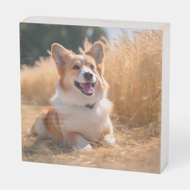 Custom Pet Photo Wooden Box Sign (Angled Horizontal)