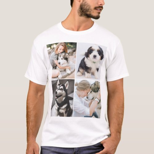 Custom pet photo x4 T_Shirt