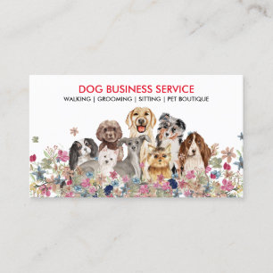 Custom Pet Portrait Artist Watercolor Dog Business Card