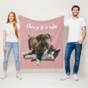 Custom Pet Portrait Blanket - Cozy Fleece Throw