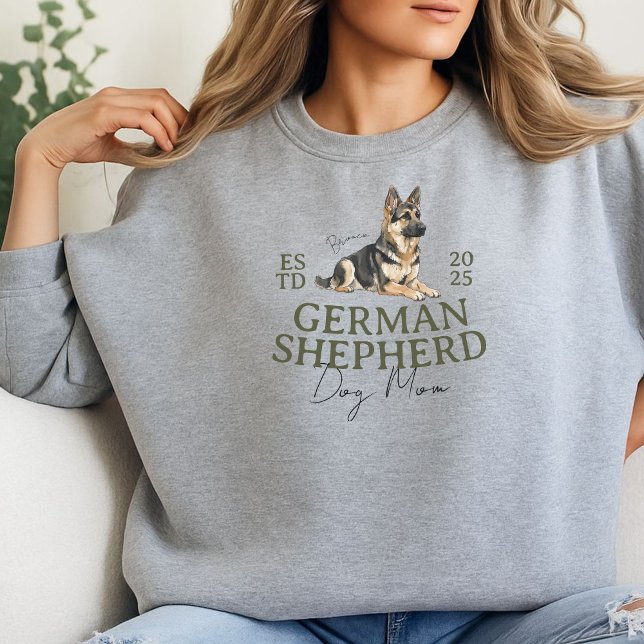 Custom Pet Portrait Dog Mom German Shepherd Sweatshirt (Elevate your party apparel with this Custom Pet Portrait Dog Mom Shepherd sweatshirt sweatshirt! )