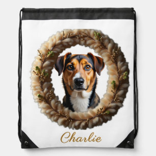 Custom Pet Portrait – Just Upload a Simple Photo Drawstring Bag