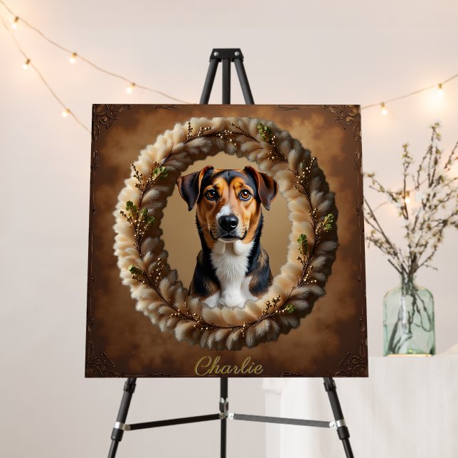 Custom Pet Portrait – Just Upload a Simple Photo Foam Board (In Situ (Stand))