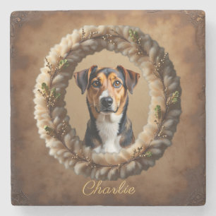 Custom Pet Portrait – Just Upload a Simple Photo Stone Coaster