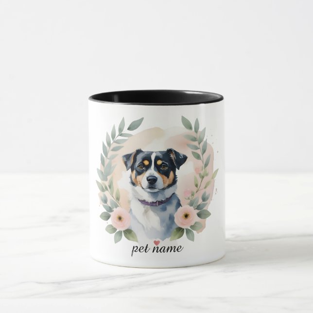 Custom Pet Portrait Mug – Personalized Dog or Cat (Center)