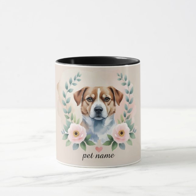 Custom Pet Portrait Mug – Personalized Dog or Cat (Center)