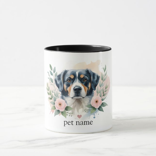 Custom Pet Portrait Mug – Personalized Dog or Cat (Center)