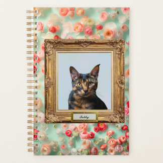 Custom Pet Portrait Notebook – Your Cat in a Frame