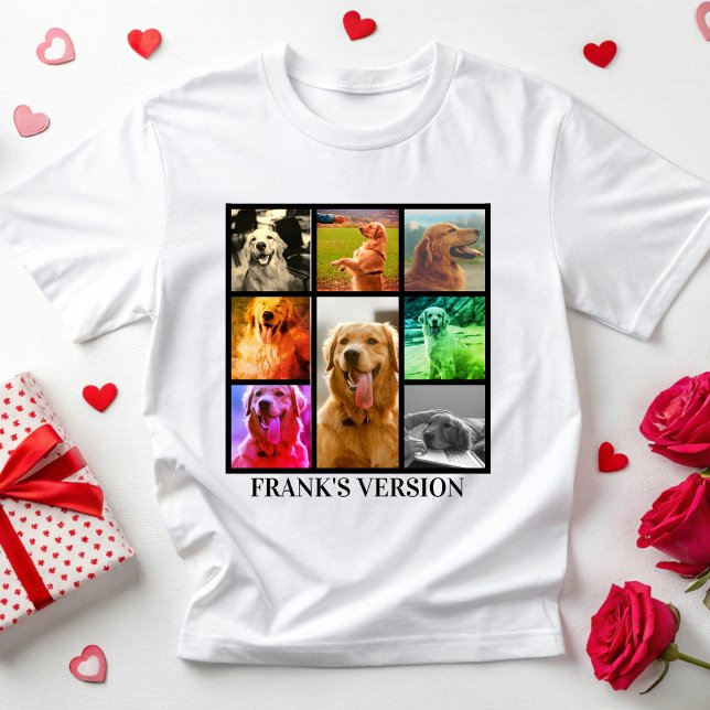 Custom Pet Portrait Personalized Dog Cat Version T-Shirt (Creator Uploaded)