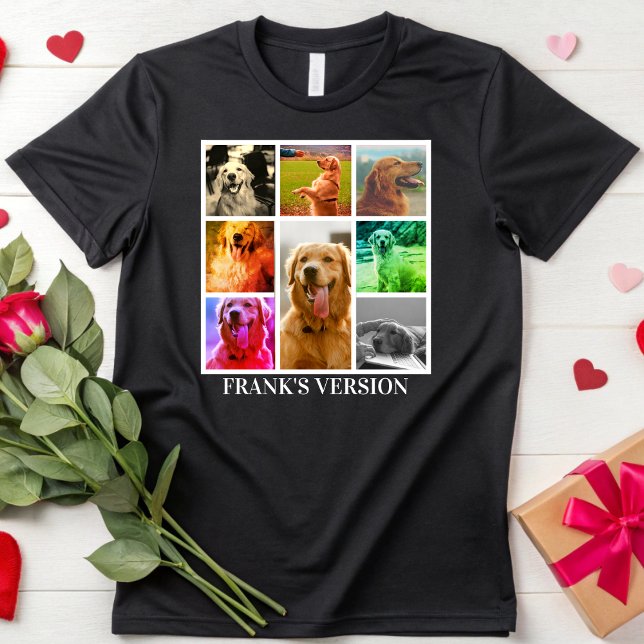 Custom Pet Portrait Personalized Dog Cat Version T-Shirt (Creator Uploaded)
