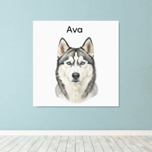 Custom Pet Portrait, Personalized Gift  Canvas Print