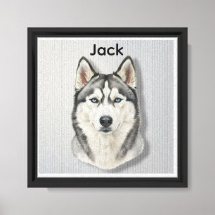 Custom Pet Portrait Personalized Gift Dog Memorial Canvas Print