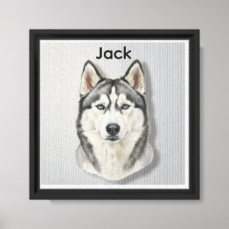 Custom Pet Portrait Personalized Gift Dog Memorial Canvas Print
