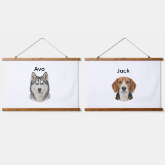 Custom Pet Portrait, Personalized Gift  Hanging Tapestry