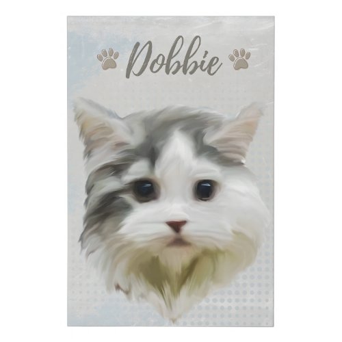 Custom Pet Portrait Print in Faux Wrapped Canvas