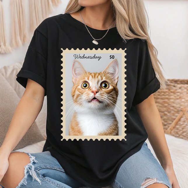 Custom Pet Portrait Stamp Memorial Rememberance T-Shirt (Creator Uploaded)