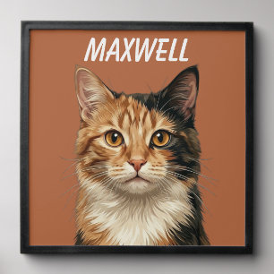 Custom Pet Portraits Using Pet Photo Personalized Peel And Stick Photo Tile